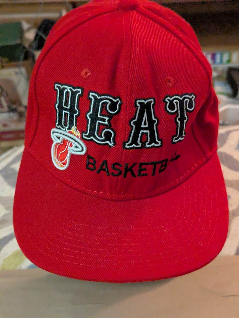Miami Heat Red Basketball Snapback Cap